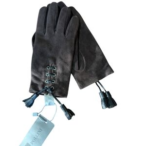 Pollini Brown Leather Gloves